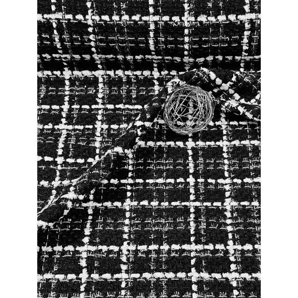 Chanel szövet /ragyogó black&white(FÉLMÉTER)