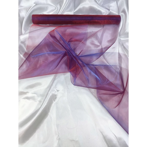 organza /37cm széles /színjátszós lila (10 yard)