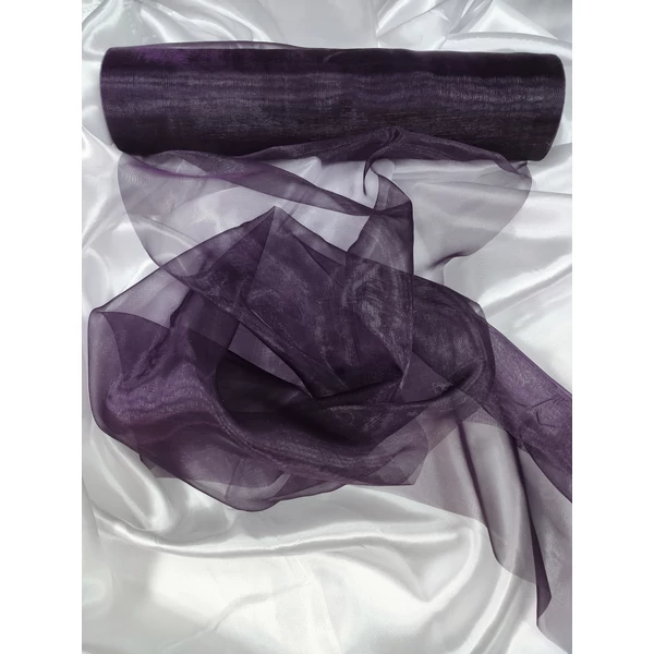 organza /36cm széles /padlizsán lila (10 yard)