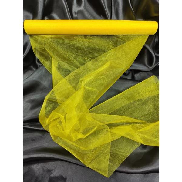 organza /37cm széles /citromsárga (10 yard)