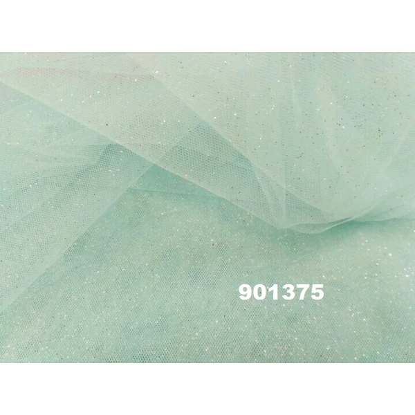 elasztikus glitteres tüll /menta(FÉLMÉTER)