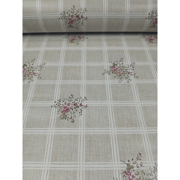 viaszos vászon /rácsos vintage (csokor 9cm×8cm) /drapp melange