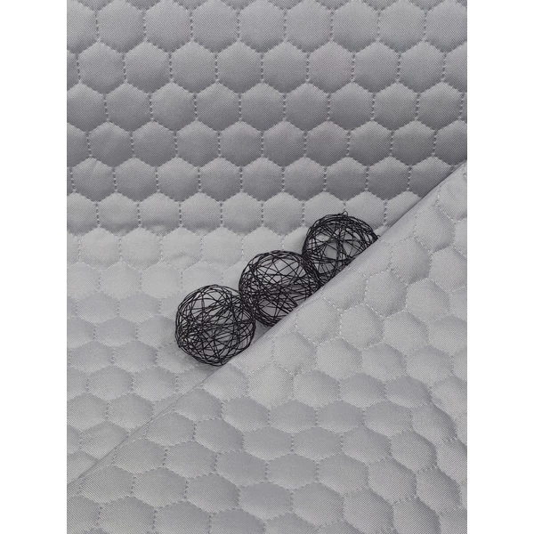 steppelt anyag /vízlepergetős /méhsejt mintás (méhsejt 3,4cm×3,4cm) /ezüstszürke