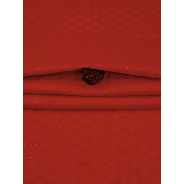 steppelt anyag /vízlepergetős /méhsejt mintás (méhsejt 3,4cm×3,4cm) /piros