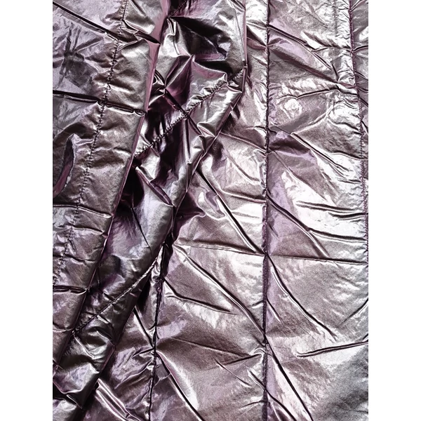 steppelt anyag /vízlepergetős /sávos (sáv 10cm) /metál mályva