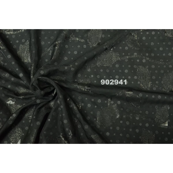 jacquard muszlin /flitteres /fekete(FÉLMÉTER)