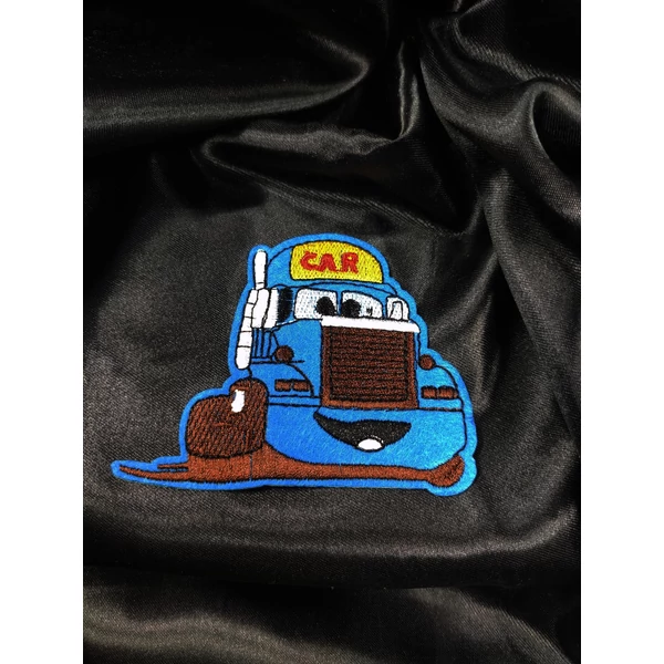 felvasalható aplikáció /kamion (Mack 9.3cm×7cm) /sötét türkizkék