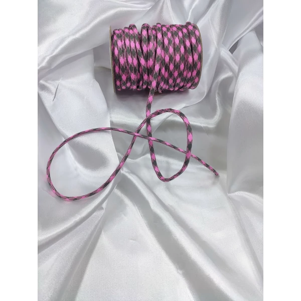 paracord ejtőernyő zsinór /Ø4 mm /rózsaszín-szürke